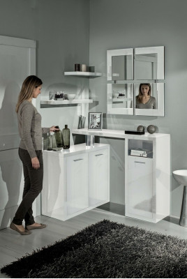 Flur Garderobe Konsole Kommoden Tisch Eingang Konsolen Tische Wand Hochglanz neu