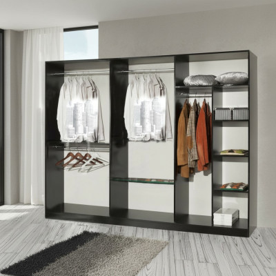 Luxus Kleider Schrank Designer Hochglanz Kleiderschränke Möbel Wohnen Holz Neu