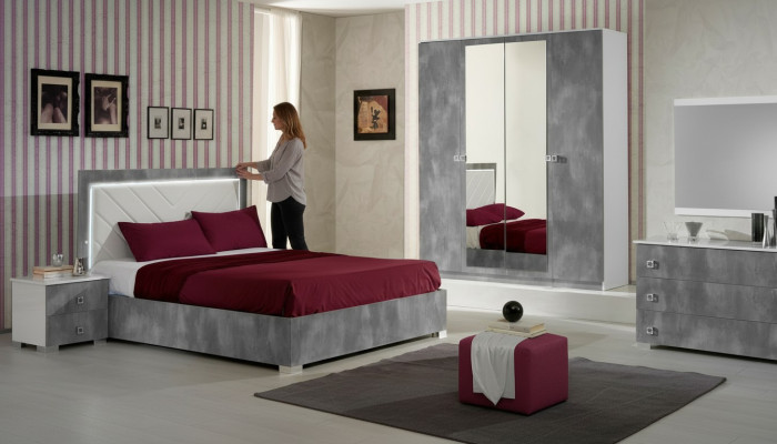 Schlafzimmer Italienische Möbel Set Luxus 6tlg. Bett Betten Schrank Kommode Neu