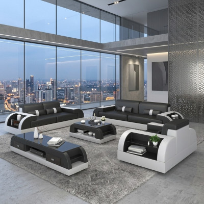 Sofagarnitur Polster 321 Sitzer Set Design Sofas Couchen Leder Modern