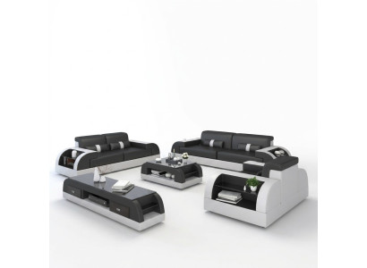 Sofagarnitur Polster 321 Sitzer Set Design Sofas Couchen Leder Modern
