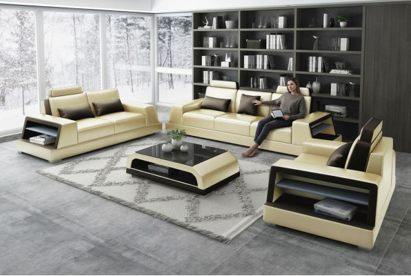 Sofagarnitur 3+1 Sitzer Set Design Sofas Polster Couchen Relax Modern