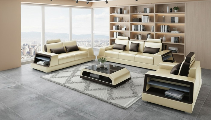 Sofagarnitur 3+1 Sitzer Set Design Sofas Polster Couchen Relax Modern