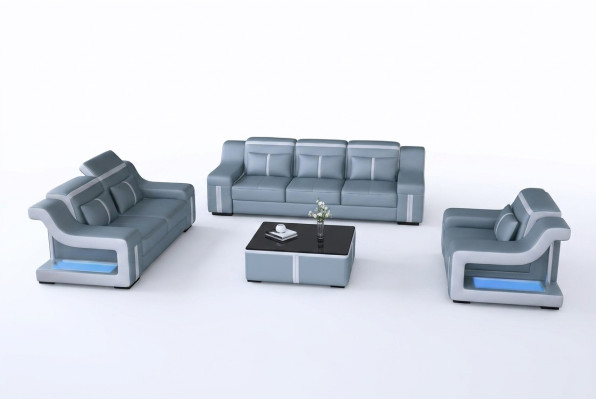Sofagarnitur Couch Polster Sofa Set 311 Leder Couchen Sofas Komplett