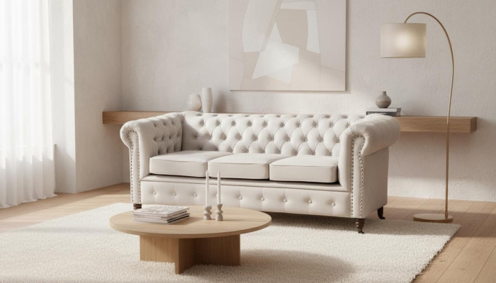 Chesterfield Sofagarnitur 3+2 Sitzer Design Couch Polster Sofa Garnitur Set Neu