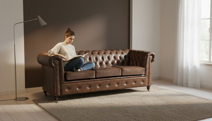 Designer Chesterfield Sofagarnitur Sofa Couch Polster Set 3+2+1 Sitzer