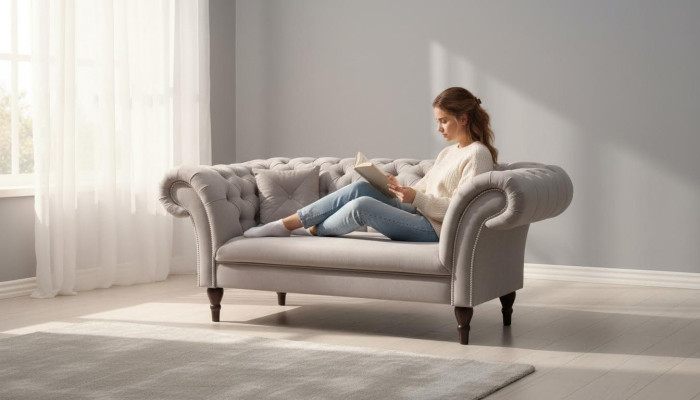 Neu 2 Sitzer Chesterfield Polster Couch Stoff Couchen Sofa Sitz Garnitur