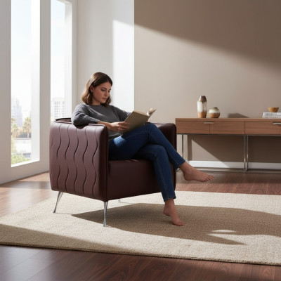 Design Loungesessel Esszimer Lehnstuhl Relax Polster Gastro Sessel Stuhl