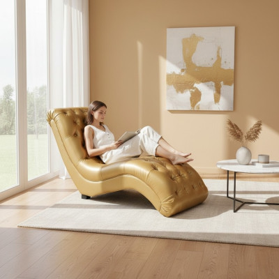 Chesterfield Chaiselongues Sofa Liege Chaise Club Deko Relax Liegen Leder