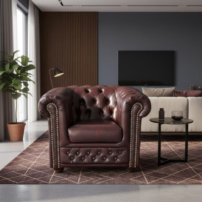 Chesterfield Sessel Fernseh Couch 1 Sitzer Sofa Stoff Textil Couchen Polster