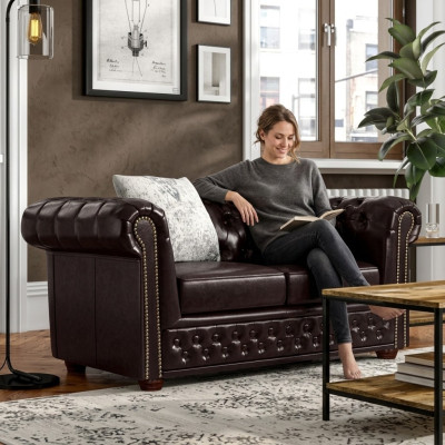 Chesterfield Sofagarnitur 2+1 Sitzer Design Couch Polster Sofas Modern