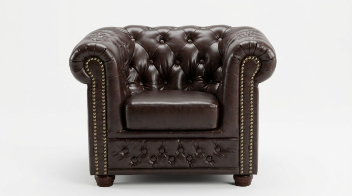 Chesterfield Sessel Fernseh Couch 1 Sitzer Sofa Textil Leder Couchen Polster