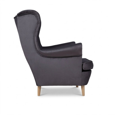 Chesterfield Ohrensessel Sessel Couch Sofa Polster Sitz Lounge Relax Grau