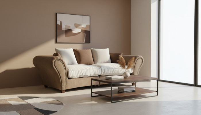 Sofa 4 Sitzer Stoffsofas Luxus Couch Couchen big Polster Lümmel 265cm