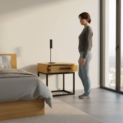 Nachttisch Nachtschrank Kommode Beistelltisch Konsole Holz Metall Konsolen Neu