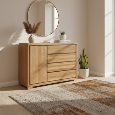 Holz Design Kommoden Kommode Schrank Hochschrank Anrichte Schubladen Sideboard