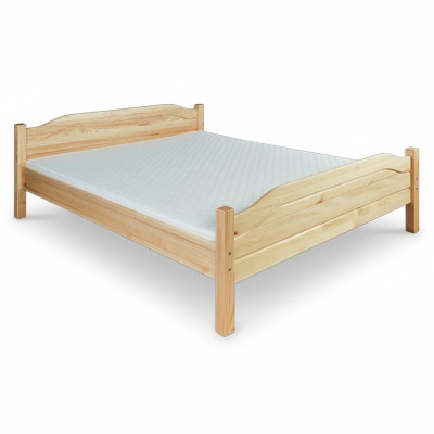 Holzbett Echtes Holz Doppelbett Schlafzimmer Hotel 180x200 Stil Massive Möbel