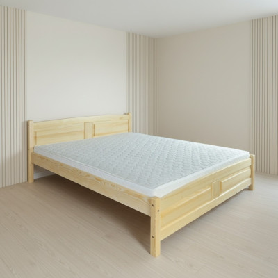 Bett 200x200cm Vollholz-Bett Massivholz Bettgestell Doppelbett