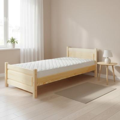 Vollholzbett Echtholz Massivholzbett 100x200 Einzelbett Seniorenbett Handarbeit