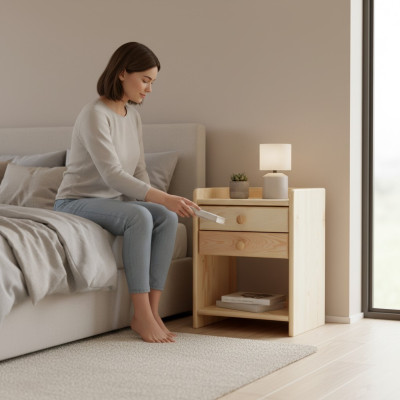 massiv Nachttisch Holz Nachttische Tisch Konsolen Kommode Echt Holz Konsolen