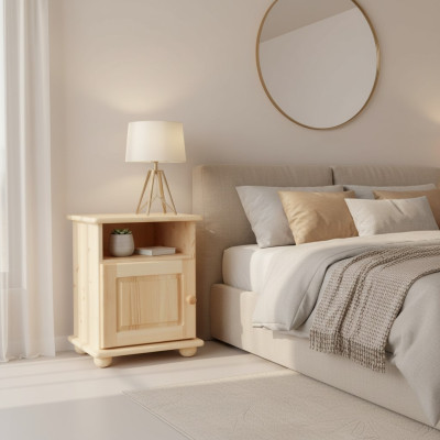 Nachttische Konsolen massiv Nachttisch Holz Tisch Kommode Echt Holz Konsolen