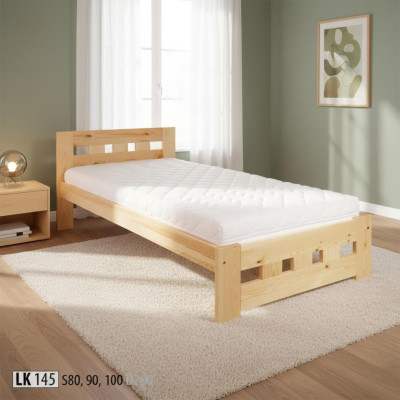 Einzelbett Jugendbett Kieferbett Kiefer Vollholz Holzbett 100x200 Handarbeit