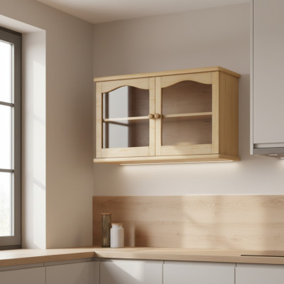 Wandschrank Küchenschrank Vollholz Möbel Holz Möbel Handarbeit Schrank Anrichte