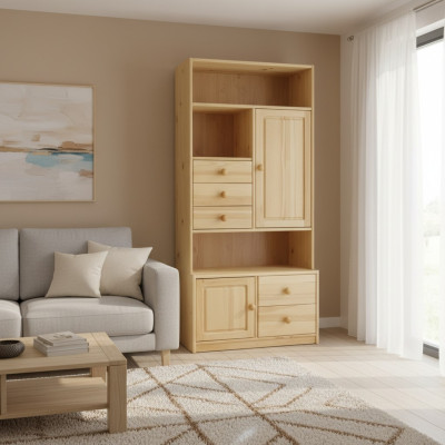Massivholz Wandschrank Regale Küchenschrank Schrank Vollholz Möbel Holz Regal