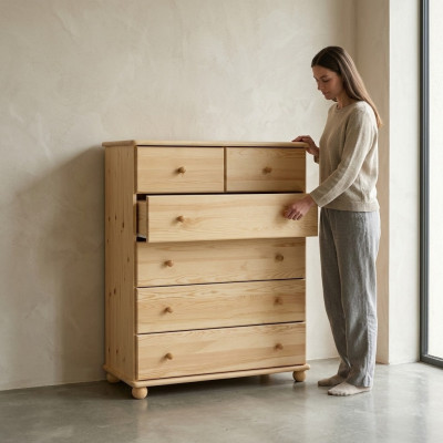 Massive Kommode Sideboard Echtholz Schränke Neu Anrichte Möbel Kommoden Schrank