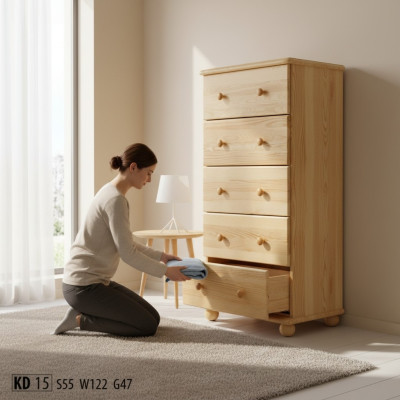 Kommode Hoch Schrank Schränke Echt Holz Kommode Vollholz Möbel Massivholz Neu