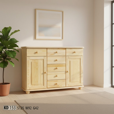 Anrichte Massive Kommode Möbel Lowboard Neu Sideboard Schrank Kommoden Echtholz