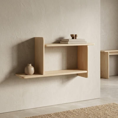 Handarbeit Wandregal Regal Bücherregal Wohnwand Wohnzimmer Wand Regal Vollholz