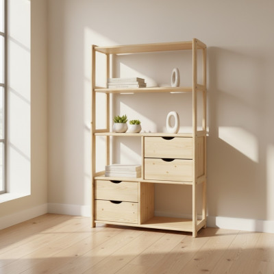 Designer Schrank Wandregal Wand Regale Wohn Zimmer Schränke Büro Möbel Vollholz