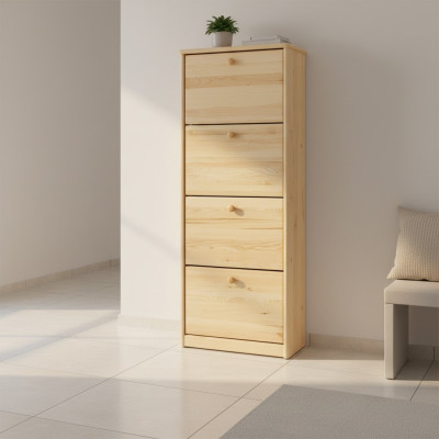 Schuhschrank Fach Kommode Echtholz Massive Möbel Schuhregal Regal