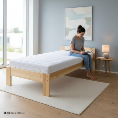 Einzelbett handgemachtes Holzbett Kinderbett Massivholzbett Echtholz Betten Neu