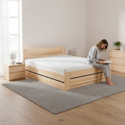 Bett 180x200cm Massive Holz Betten Doppelbett Ehebett Schlafzimmer Möbel Neu