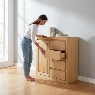 Massive Kommode Anrichte Sideboard Möbel Kommoden Echtholz Schränke Neu Schrank