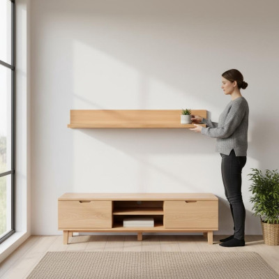 Holzregal Bücherregal handgefertigtes Regal für Zuhause und Büro Anlage Regale