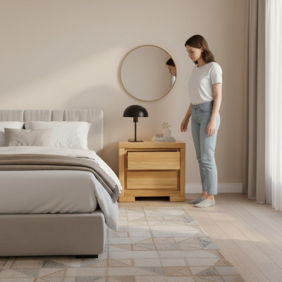 Nachttisch Holz Nachttische Tisch Konsolen Nacht Landhaus Stil Eiche Konsolen