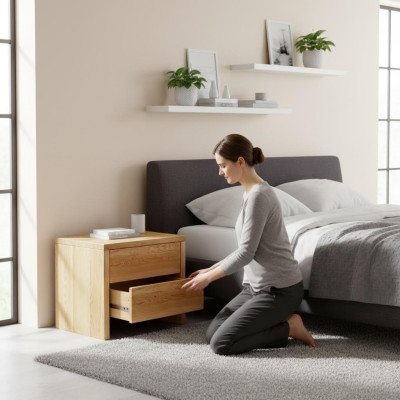 Nachttisch Holz Nachttische Konsolen Nacht Landhaus Stil Eiche Konsolen