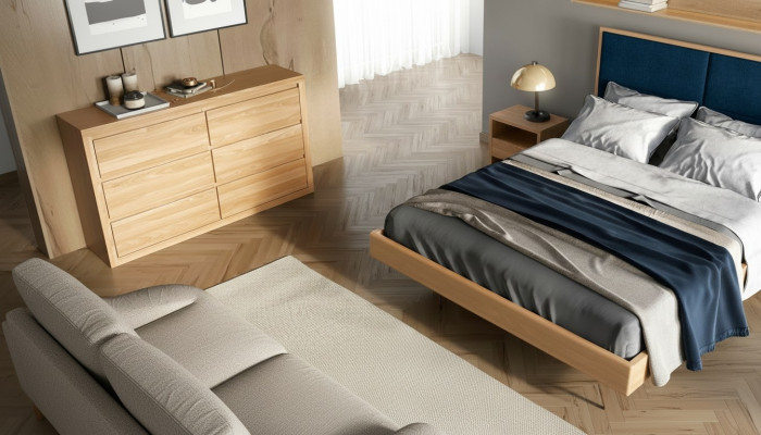 Massivholz Bett 180x200 Doppelbett massiv Echt Hozbett Vollholzbett Betten Neu