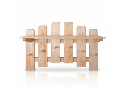 Garderobenpaneel Wandgarderobe 6 Haken 70x48 cm Flur Garderobe Kiefer massiv