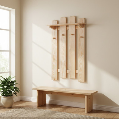Massivholz Garderoben paneel Kiefer massiv Wand hänge garderobe Flur holz Neu