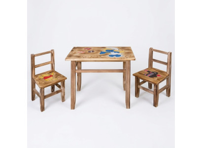 Kindertisch-Set, 3-teilig, Tisch mit 2 Stühlen, Kindermöbel, für Kinderzimmer
