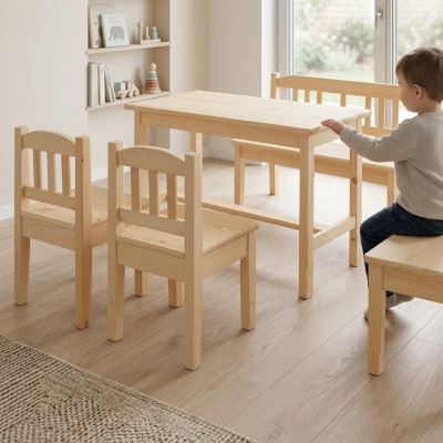 Kindersitzgruppe 4tlg Kindermöbel Set Sitzgarnitur Kind Kinderstuhl Kindertisch