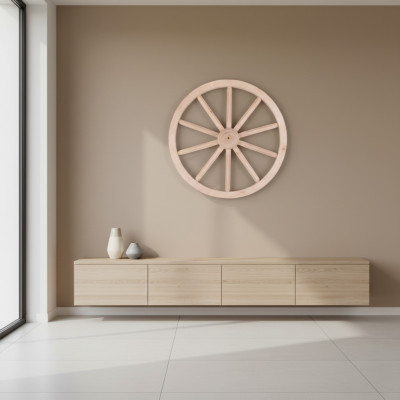 Deko Holzrad Ø 50 cm Speichenrad 10 Speichen Wagenrad Gartendeko Theaterdeko Neu