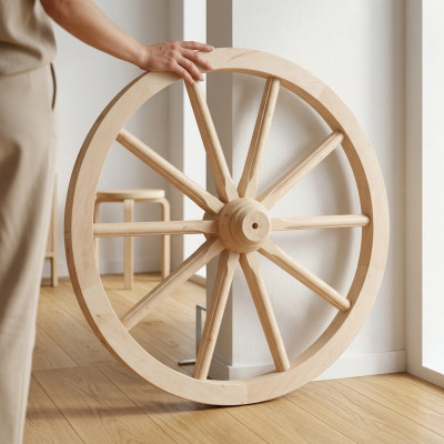 Dekorad Holzrad Ø 60 cm Speichenrad Wagenrad Gartendeko Ladendeko Dekoration Neu