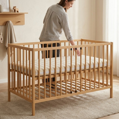  Babybett Kinderbett 120x60 Vollholz Möbel Holz Möbel Handarbeit