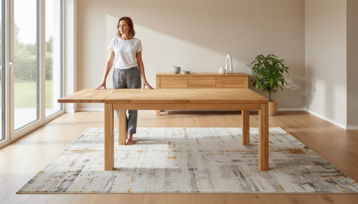 Tisch Eiche Esszimmertisch Wohnzimmer Küche Eszimmer voll Holz massiv Tische Neu