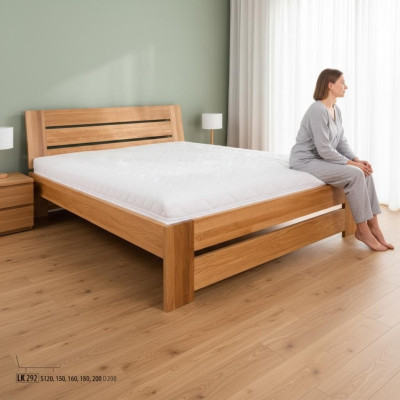 Schlafzimmer Holzbett Echtes Holz Bett Betten Hotel 140x200 Stil Massive Möbel